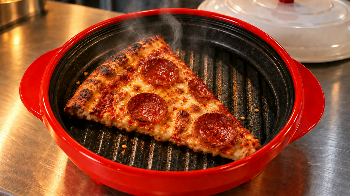 A crisp slice with grill marks off the red grill pan